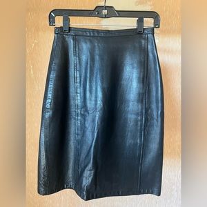 Perry Ellis leather skirt